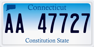 CT license plate AA47727