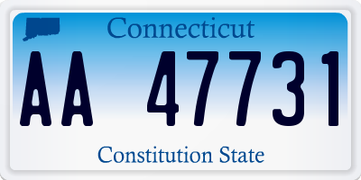 CT license plate AA47731