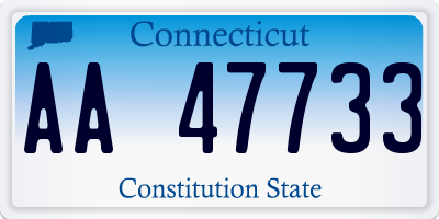 CT license plate AA47733