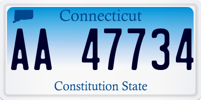 CT license plate AA47734