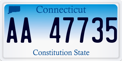 CT license plate AA47735