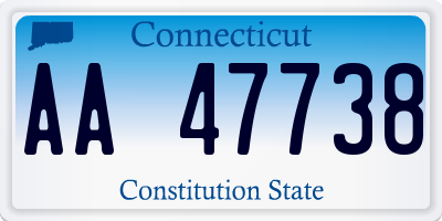 CT license plate AA47738