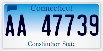 CT license plate AA47739