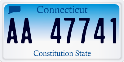 CT license plate AA47741