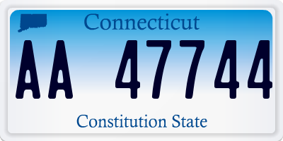 CT license plate AA47744