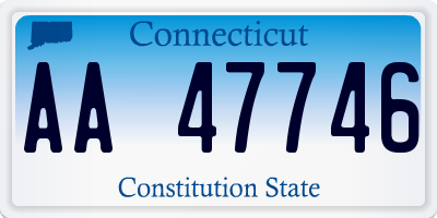 CT license plate AA47746