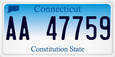 CT license plate AA47759