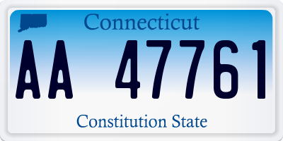 CT license plate AA47761