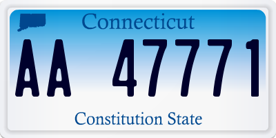 CT license plate AA47771