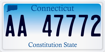 CT license plate AA47772