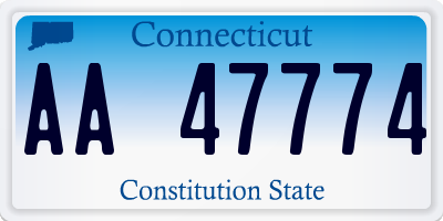 CT license plate AA47774