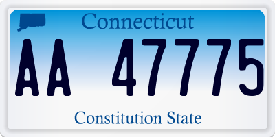 CT license plate AA47775