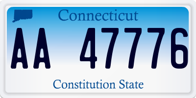 CT license plate AA47776