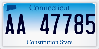 CT license plate AA47785