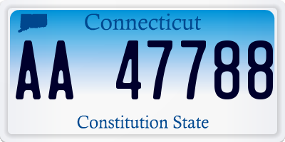 CT license plate AA47788