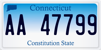 CT license plate AA47799