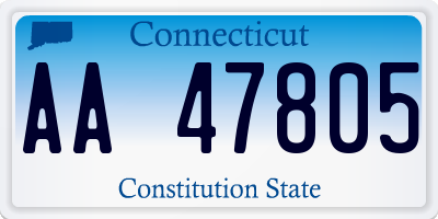 CT license plate AA47805