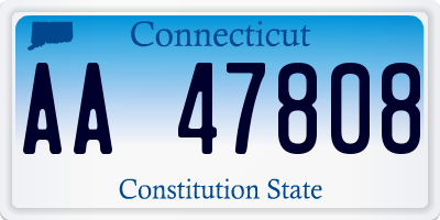 CT license plate AA47808