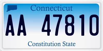 CT license plate AA47810