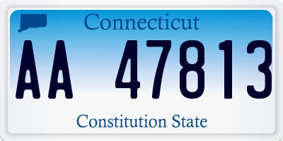 CT license plate AA47813