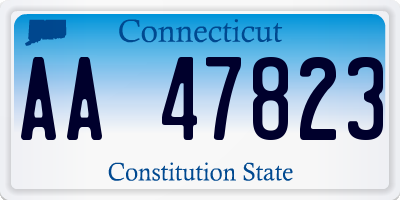 CT license plate AA47823