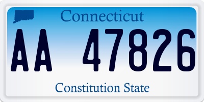 CT license plate AA47826