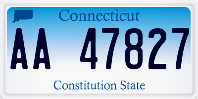 CT license plate AA47827