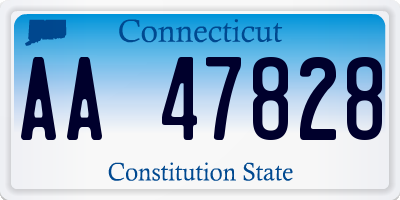 CT license plate AA47828