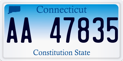 CT license plate AA47835