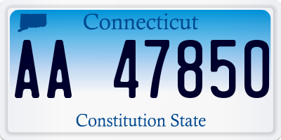 CT license plate AA47850