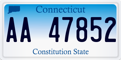 CT license plate AA47852