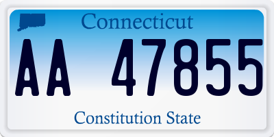 CT license plate AA47855