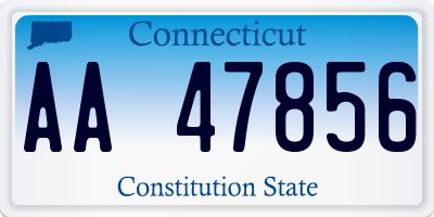 CT license plate AA47856