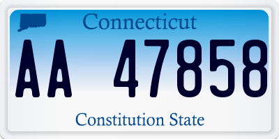 CT license plate AA47858