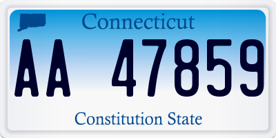 CT license plate AA47859