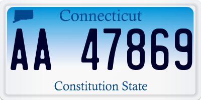 CT license plate AA47869