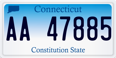 CT license plate AA47885