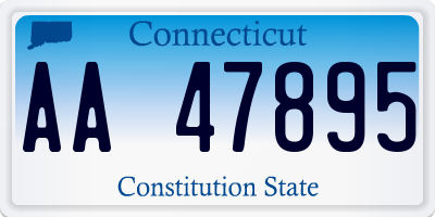 CT license plate AA47895