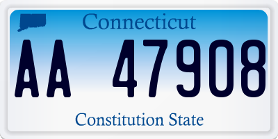 CT license plate AA47908