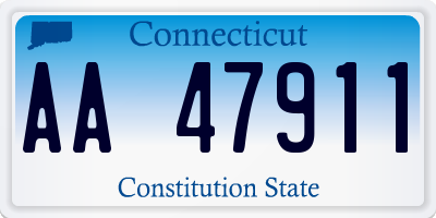 CT license plate AA47911