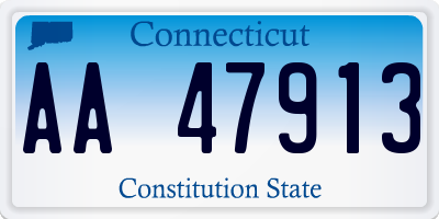 CT license plate AA47913