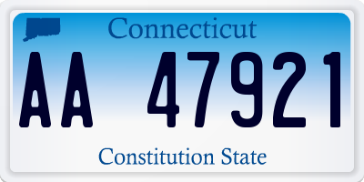 CT license plate AA47921