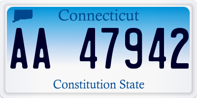 CT license plate AA47942