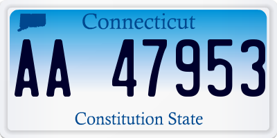 CT license plate AA47953