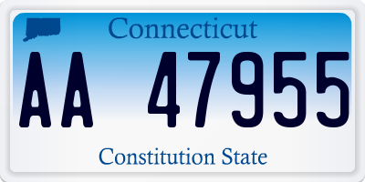 CT license plate AA47955