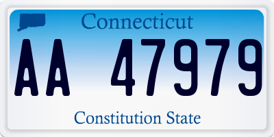 CT license plate AA47979