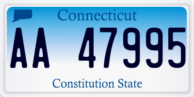 CT license plate AA47995