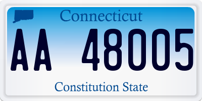 CT license plate AA48005