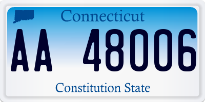 CT license plate AA48006