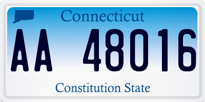 CT license plate AA48016